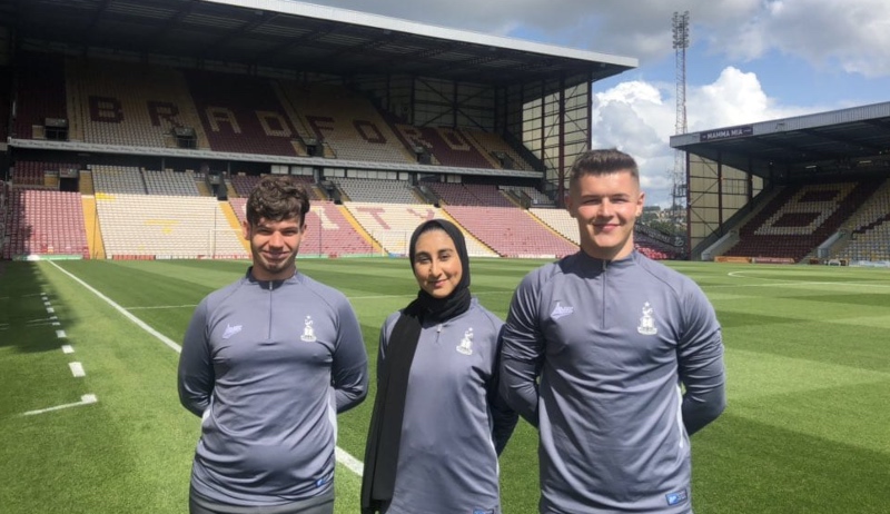 Alex Tilson Team picture Bradford FC.