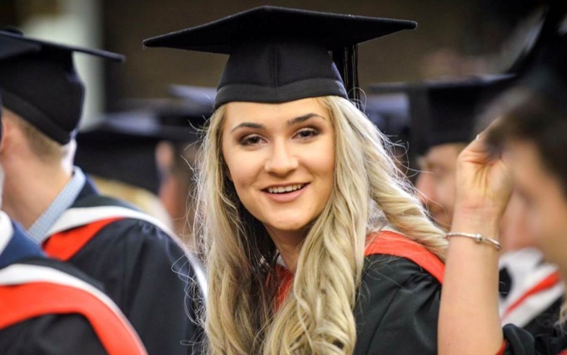 Ellie Barker at graduation .