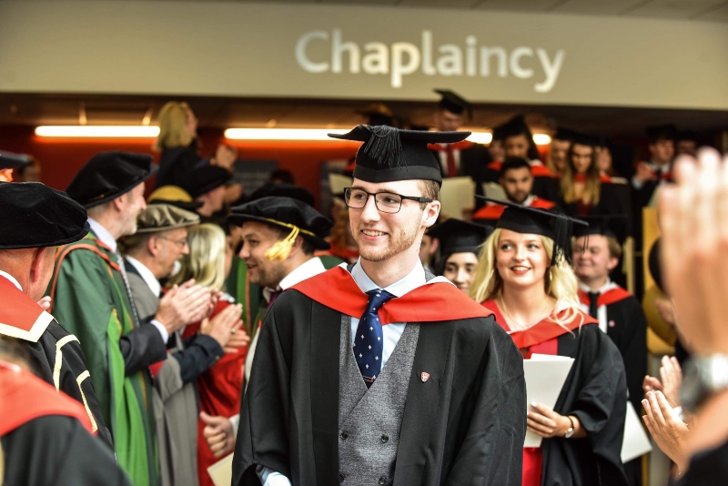 Niall Ramsey graduating.