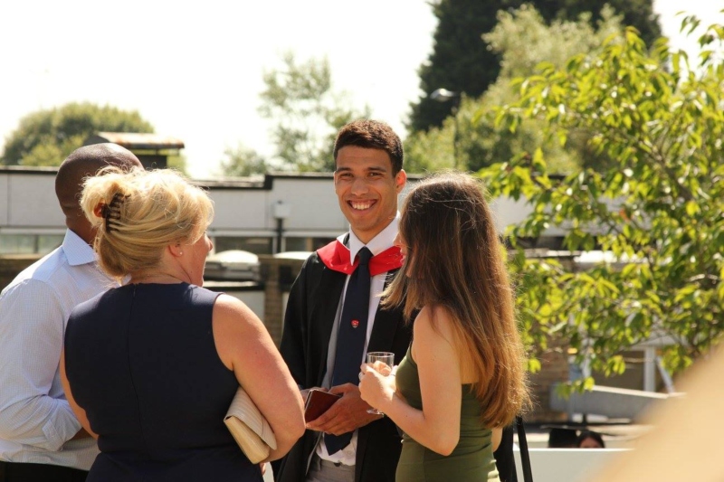 Aaron Horne at graduation.