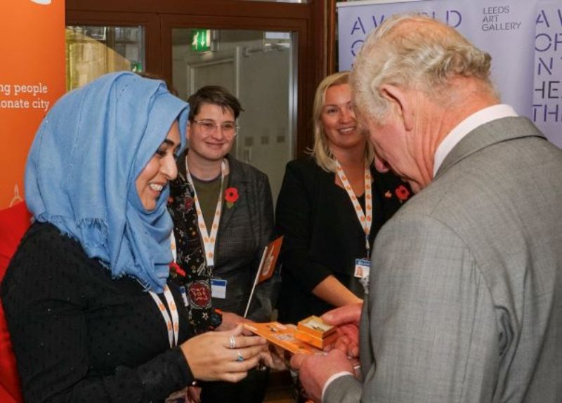 Sadiya Salim with King Charles.