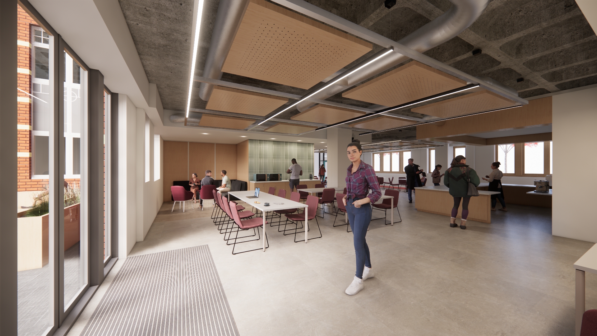 Artistic Impression of the Leeds City Centre Campus Cafe.