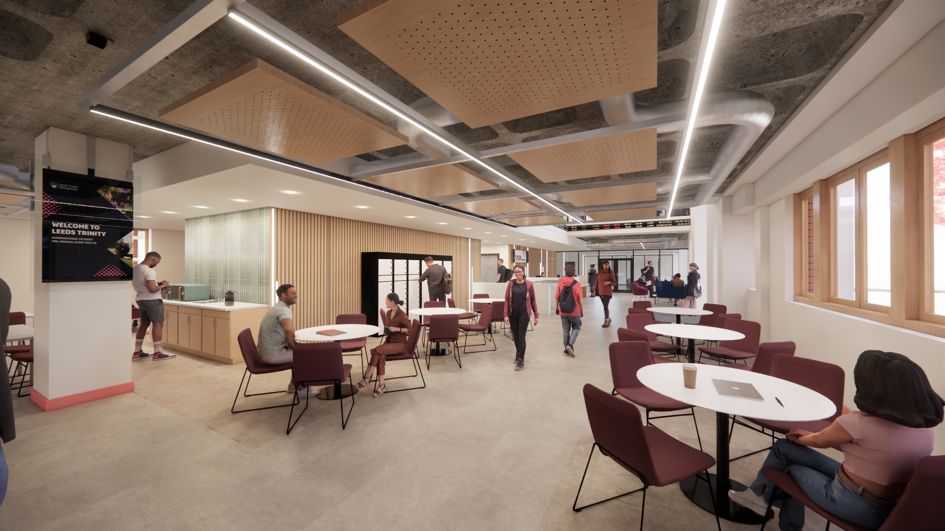 Artistic Impression of the Leeds City Centre Campus Cafe.