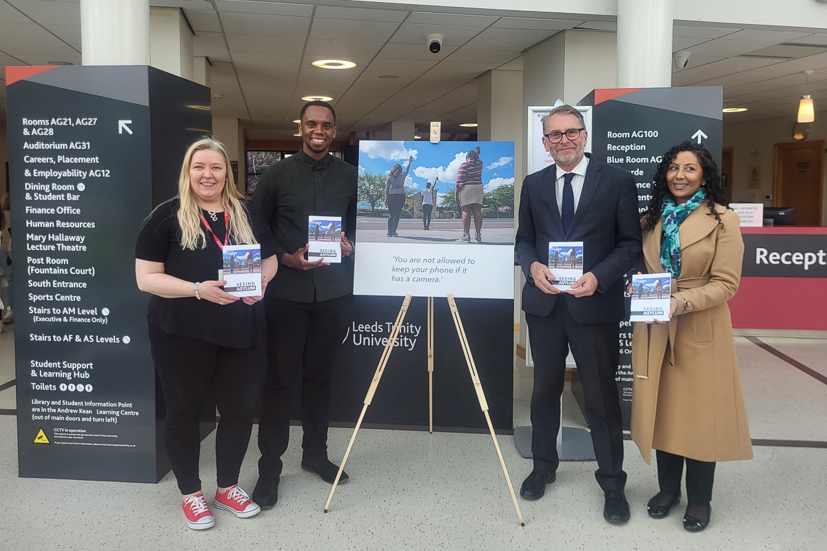 LTU Executive and Leeds Church Institute in Leeds Trinity University Atrium..