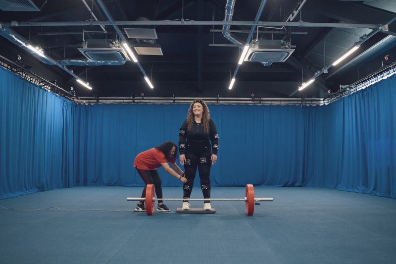 image of student working in the Motion Capture suite..