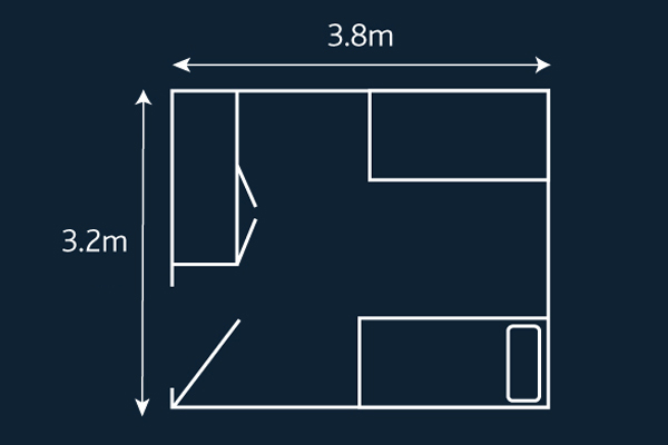 The floor plan of Whitby Hall.